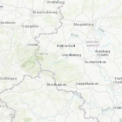 Map showing location of Thale (51.748610, 11.041000)