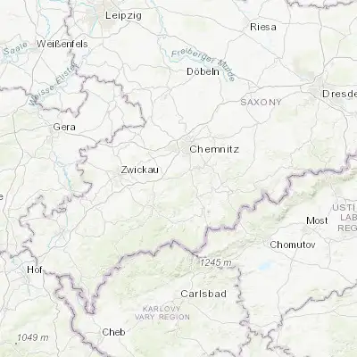 Map showing location of Thalheim (50.700770, 12.849960)