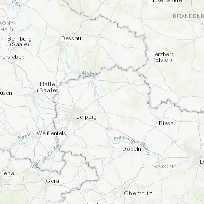 Map showing location of Thallwitz (51.433330, 12.683330)