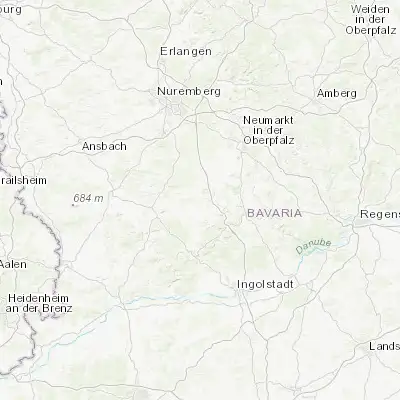 Map showing location of Thalmässing (49.088340, 11.221500)
