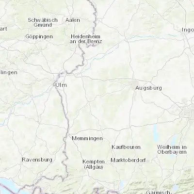 Map showing location of Thannhausen (48.283340, 10.469170)