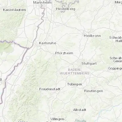 Map showing location of Tiefenbronn (48.823980, 8.801290)