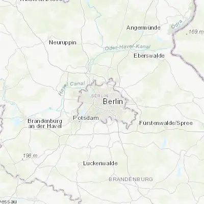Map showing location of Tiergarten (52.516670, 13.366670)