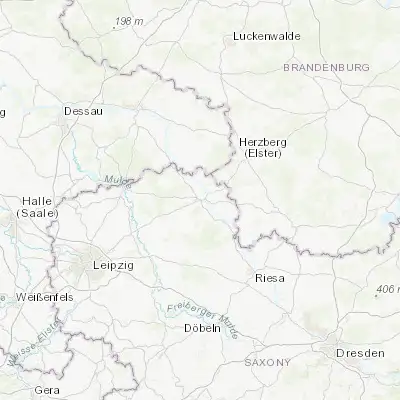 Map showing location of Torgau (51.560160, 12.996170)