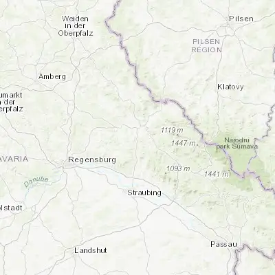 Map showing location of Traitsching (49.150000, 12.650000)