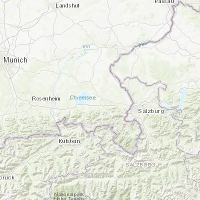 Map showing location of Traunstein (47.868250, 12.643350)