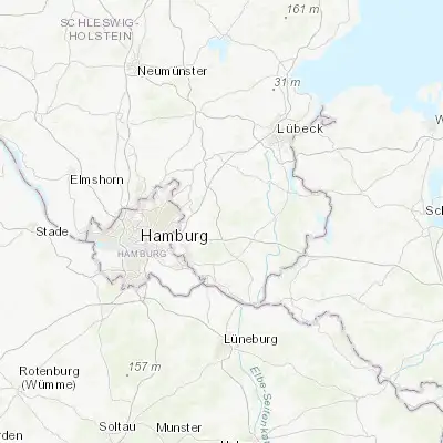 Map showing location of Trittau (53.616670, 10.400000)