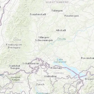 Map showing location of Tuttlingen (47.984640, 8.817700)