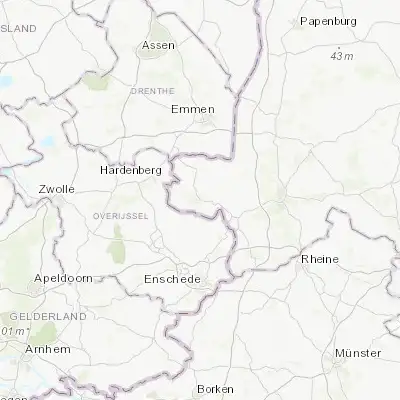 Map showing location of Uelsen (52.500000, 6.883330)