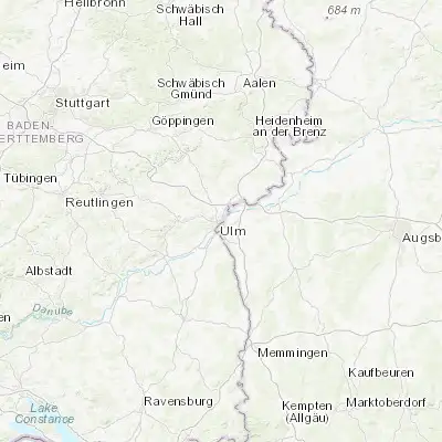 Map showing location of Ulm (48.398410, 9.991550)