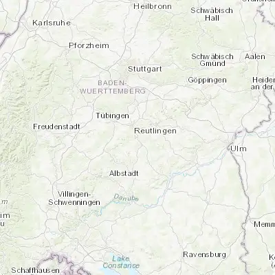 Map showing location of Unterhausen (48.429800, 9.255040)