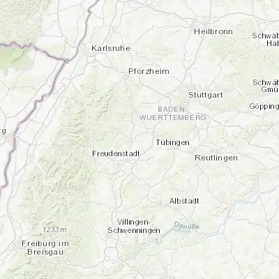 Map showing location of Unterjettingen (48.562300, 8.784450)