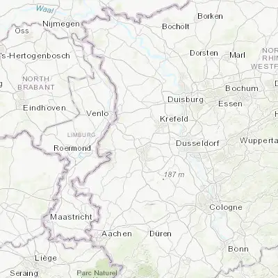 Map showing location of Viersen (51.254350, 6.394410)
