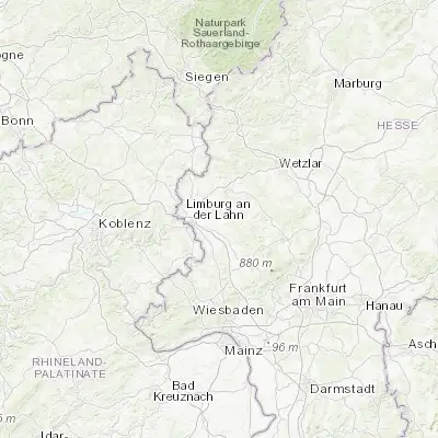 Map showing location of Villmar (50.392870, 8.193100)