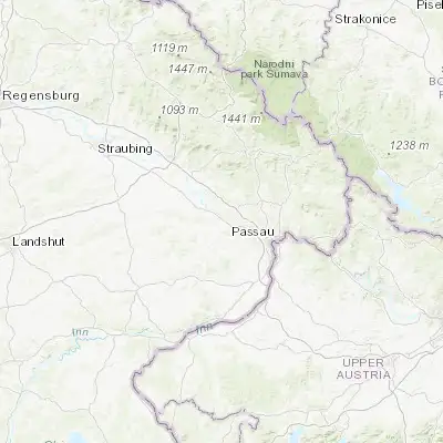 Map showing location of Vilshofen (48.626950, 13.192220)