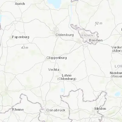 Map showing location of Visbek (52.833330, 8.316670)