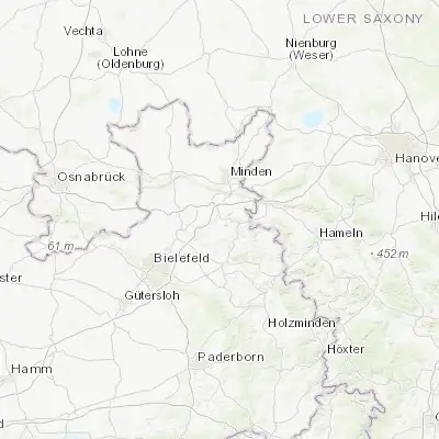 Map showing location of Vlotho (52.165300, 8.859960)