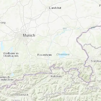 Map showing location of Vogtareuth (47.946940, 12.181260)