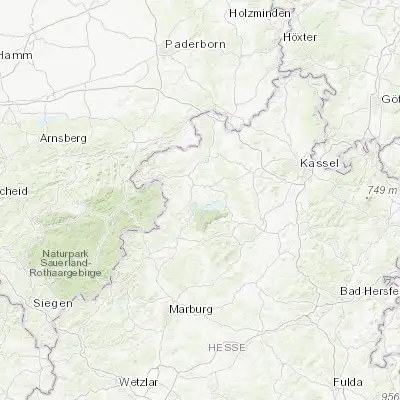 Map showing location of Vöhl (51.205650, 8.945100)