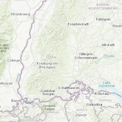 Map showing location of Vöhrenbach (48.050000, 8.300000)