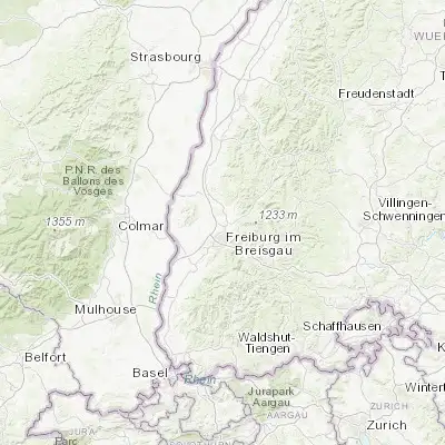 Map showing location of Vörstetten (48.066670, 7.850000)