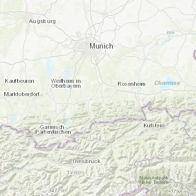 Map showing location of Waakirchen (47.772500, 11.673150)