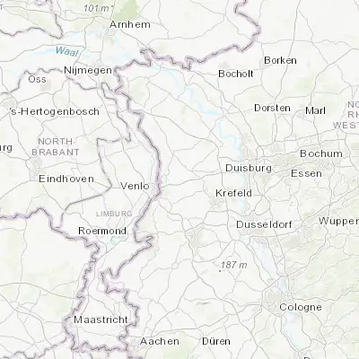 Map showing location of Wachtendonk (51.409160, 6.338940)