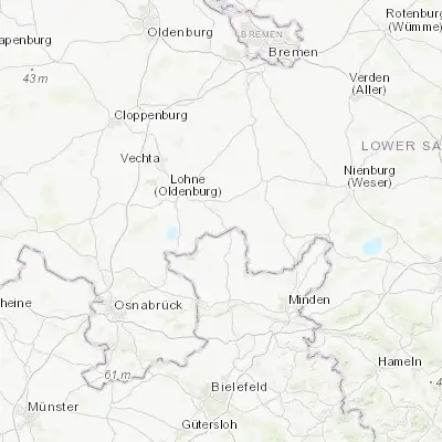 Map showing location of Wagenfeld (52.550000, 8.583330)