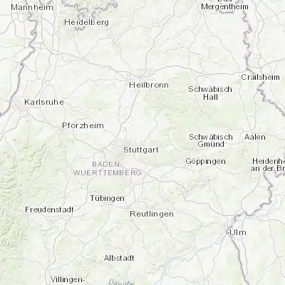 Map showing location of Waiblingen (48.832410, 9.316410)