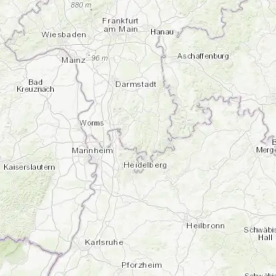 Map showing location of Wald-Michelbach (49.570000, 8.831670)