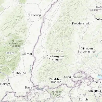 Map showing location of Waldkirch (48.095850, 7.963710)