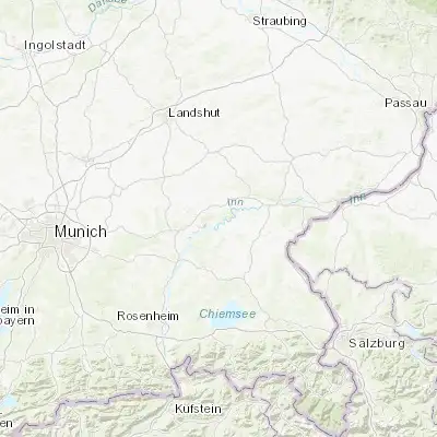 Map showing location of Waldkraiburg (48.208540, 12.398930)