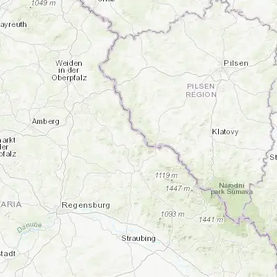 Map showing location of Waldmünchen (49.378040, 12.709050)
