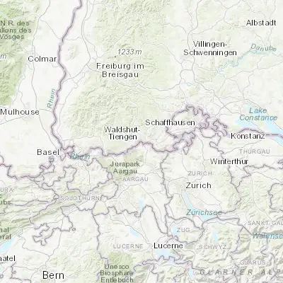 Map showing location of Waldshut-Tiengen (47.623230, 8.217170)