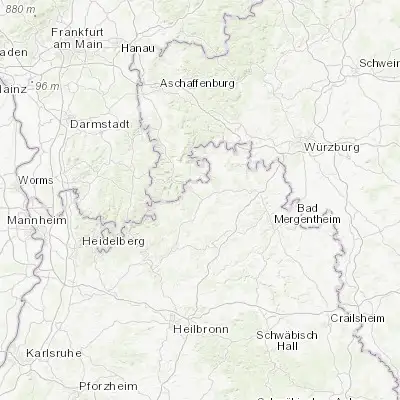 Map showing location of Walldürn (49.583580, 9.366420)
