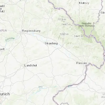 Map showing location of Wallersdorf (48.737670, 12.747440)