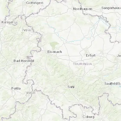 Map showing location of Waltershausen (50.898270, 10.557910)