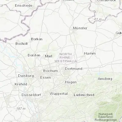 Map showing location of Waltrop (51.621250, 7.402380)