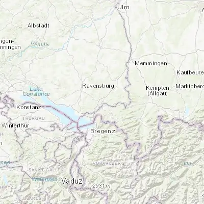 Map showing location of Wangen (47.689500, 9.832470)