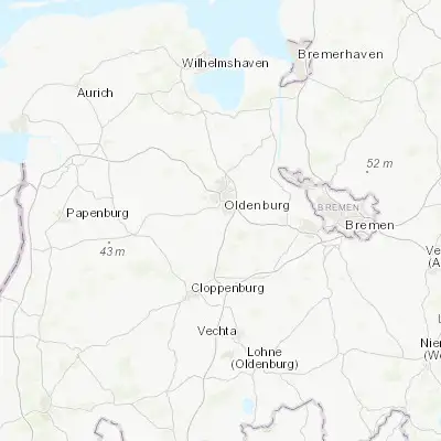 Map showing location of Wardenburg (53.066670, 8.200000)