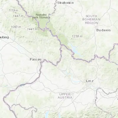 Map showing location of Wegscheid (48.601360, 13.787330)