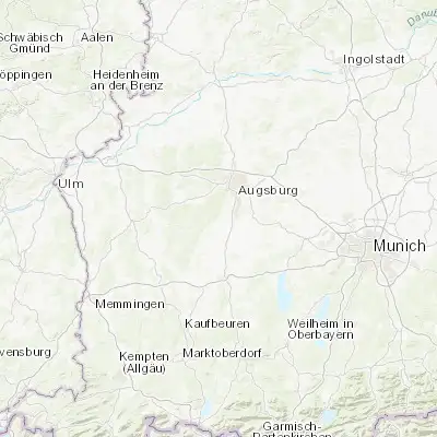 Map showing location of Wehringen (48.250000, 10.800000)