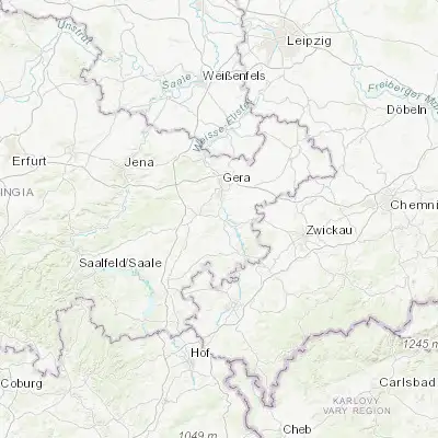Map showing location of Weida (50.774490, 12.060280)