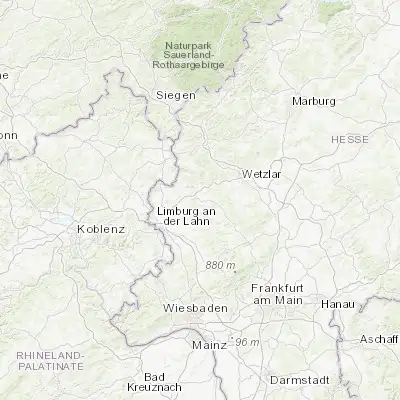 Map showing location of Weilburg (50.484380, 8.262490)