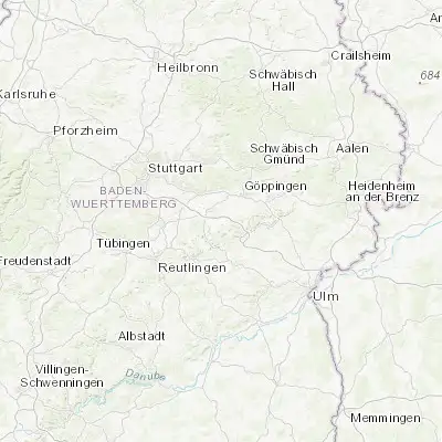 Map showing location of Weilheim an der Teck (48.615720, 9.537510)