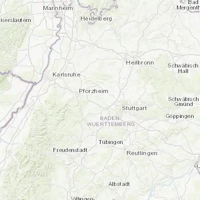Map showing location of Weissach (48.846870, 8.928280)