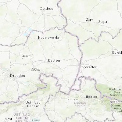 Map showing location of Weißenberg (51.196440, 14.658740)