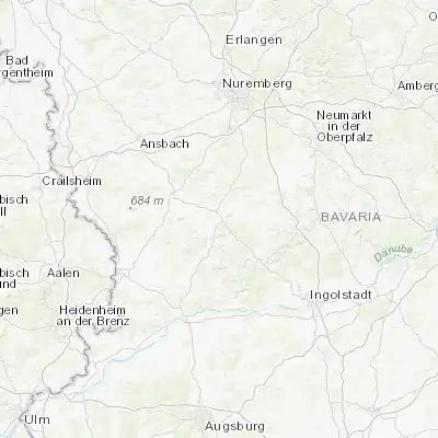 Map showing location of Weißenburg in Bayern (49.030950, 10.972210)