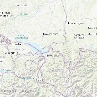 Map showing location of Weißensberg (47.581300, 9.725860)