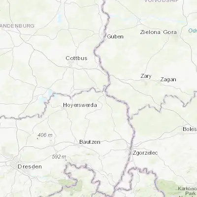 Map showing location of Weißwasser (51.504030, 14.640170)